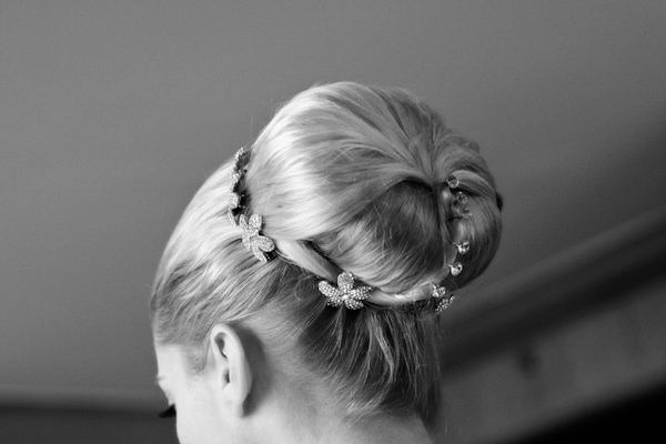 chignon hairstyle - wedding photo by Merri Cyr